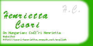 henrietta csori business card